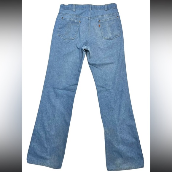 Vintage 80s Levi’s Orange Tab Jeans Size 32 Soft Denim Distressed Blue - Picture 2 of 12